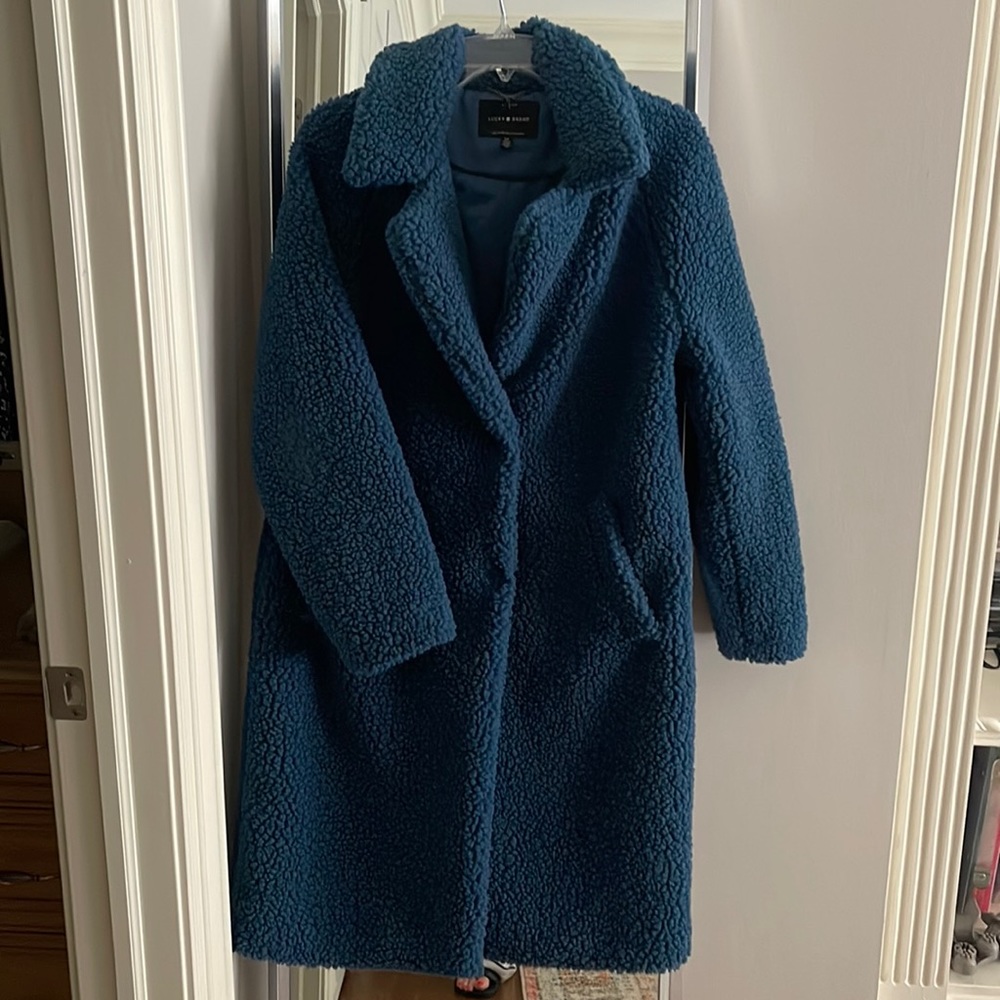 Blue Faux Sherpa coat